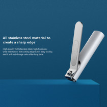Xiaomi Mi Mjzjd001Qw Anti Splash Nail Clipper With Handle Case Storage 420 Stainless Steel Sharp Blades Small & Portable Nail Cutter Trimmer - White