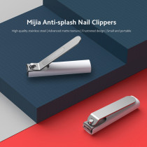 Xiaomi Mi Mjzjd001Qw Anti Splash Nail Clipper With Handle Case Storage 420 Stainless Steel Sharp Blades Small & Portable Nail Cutter Trimmer - White