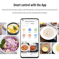 Xiaomi Smart Blender High Power Motor 1000W 9 Blending Modes With Smart App Control Oled Touch Screen Knob 1600Ml - White