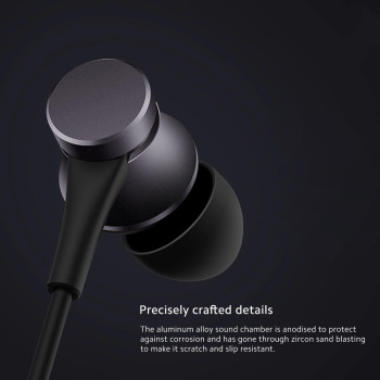 Xiaomi Mi Piston Basic Wired Earphone With Built-In Mic 3.5Mm Jack In-Ear Headphone - Black