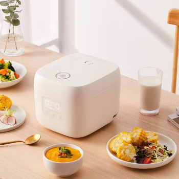 Zhiwuzhu Smart Small Rice Cooker Zcdq055 Powerful And Compact With 1.6L Capacity, 400W Firepower, Non-Stick Coating, And App Smart Linkage - White
