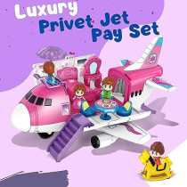 Fitto Airplane Jet Station Playset, Toddler Pink Dream Jet Plane, with Toy Accessory, Toys, Pink