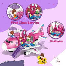 Fitto Airplane Jet Station Playset, Toddler Pink Dream Jet Plane, with Toy Accessory, Toys, Pink