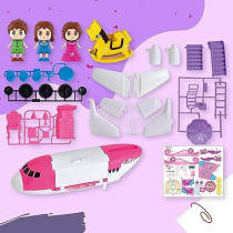 Fitto Airplane Jet Station Playset, Toddler Pink Dream Jet Plane, with Toy Accessory, Toys, Pink