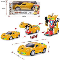 Fitto 2 In 1 Transformer Sports Car Transform Automatically From Robot Mode To Sports Car Mode with Light and Music