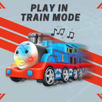 Fitto 2 In 1 Transformer Train Transform Automatically From Robot Mode To Train Mode with Light and Music