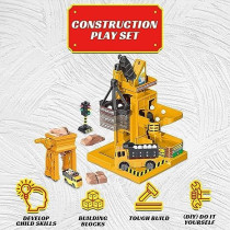 Fitto Play Dough Factory Toy with Crane, Dump Truck, and Traffic Signal