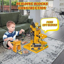 Fitto Play Dough Factory Toy with Crane, Dump Truck, and Traffic Signal