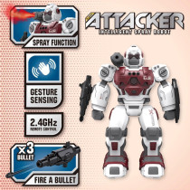 Fitto Battle Remote Control Smart Robot, Gorilla Theme with Smoke Water Vapor and Weapons, Moving Leg, Programmable RC Robot with Rechargeable Battery, White