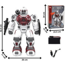 Fitto Battle Remote Control Smart Robot, Gorilla Theme with Smoke Water Vapor and Weapons, Moving Leg, Programmable RC Robot with Rechargeable Battery, White