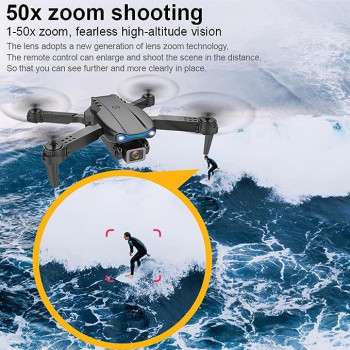 Fitto Mobile App and Remote Control Drone with Camera Toy, 2 Rechargeable Batteries, Advanced Fordable Drone, Easy To Fly with Flight Aids 360 Flips and More, Black