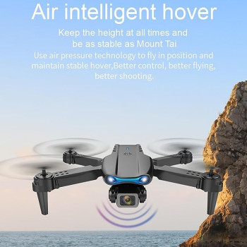 Fitto Mobile App and Remote Control Drone with Camera Toy, 2 Rechargeable Batteries, Advanced Fordable Drone, Easy To Fly with Flight Aids 360 Flips and More, Black