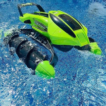 Fitto Remote Control Water and Amphibious Tank 1:10 with Unique Rotating Drill Tires Suitable For All Terrain