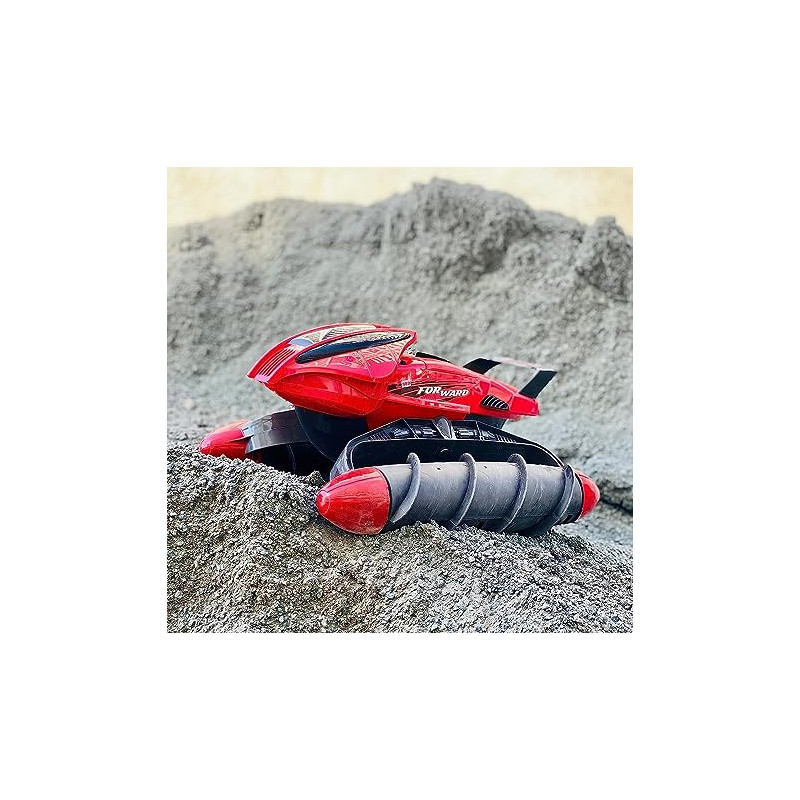Fitto Remote Control Water and Amphibious Tank 1:10 with Unique Rotating Drill Tires Suitable For All Terrain