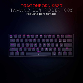 Redragon Dragonborn Rgb - Mechanical Gaming Keyboard - Network Switches - With Detachable Usb Type-C Cable - Black (Black)