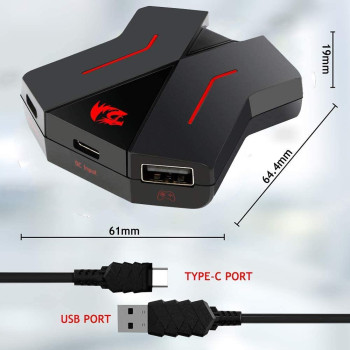 Redragon Ga200 Keyboard And Mouse Convert Box Adapter For Ps4 /Ps3 /Xbox One /Switch Consoles