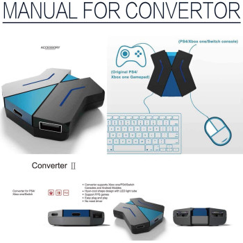 Redragon Ga200 Keyboard And Mouse Convert Box Adapter For Ps4 /Ps3 /Xbox One /Switch Consoles