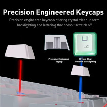 Redragon K552 Mechanical Gaming Keyboard Arabic Rgb Led Backlit Wired With Anti-Dust Proof Switches For Windows Pc (White, 87 Key Blue Switches)