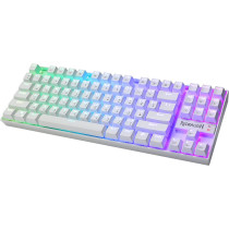 Redragon K552 Mechanical Gaming Keyboard Arabic Rgb Led Backlit Wired With Anti-Dust Proof Switches For Windows Pc (White, 87 Key Blue Switches)