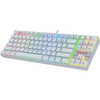 Redragon K552 Mechanical Gaming Keyboard Rgb Led Backlit Wired With Anti-Dust Proof Switches For Windows Pc (White, 87 Key Red Switches)