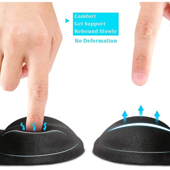 REDROMAN Ergonomic Mouse Pads With Comfortable Gel Wrist Rest Support And Lycra Cloth