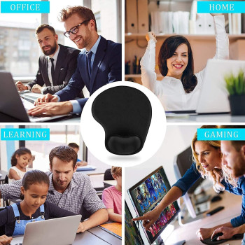 REDROMAN Ergonomic Mouse Pads With Comfortable Gel Wrist Rest Support And Lycra Cloth