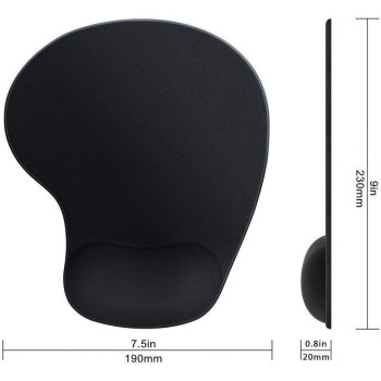 Rubik Non-Slip Soft Skin Mouse Mat Pad With Gel Wrist Rest Support