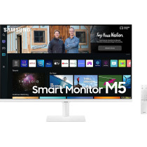 SAMSUNG 27" Inch White Smart Monitor 27Bm501| Smart Tv Experience, Remote And Speaker | Wired & Wireless Connectivity With Mobile, Laptop, Pc | Wifi & Bluetooth | Ls27Bm501Emxue