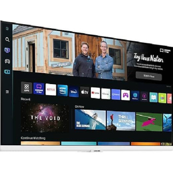 SAMSUNG 27" Inch White Smart Monitor 27Bm501| Smart Tv Experience, Remote And Speaker | Wired & Wireless Connectivity With Mobile, Laptop, Pc | Wifi & Bluetooth | Ls27Bm501Emxue