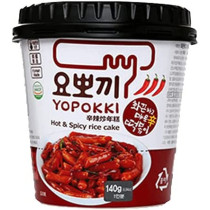 Young poong Yopokki Hot & Spicy Rice Cake Topokki Halal , Enriches Flavor & Taste , Tomato Based Sauce , Sweet & Spicy , Korean Authentic - 140Grams (Muslim)
