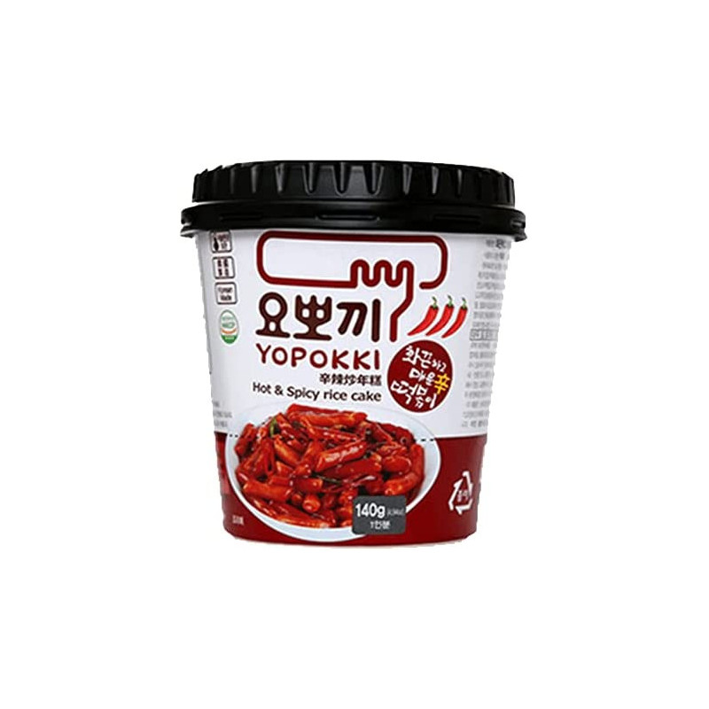 Young poong Yopokki Hot & Spicy Rice Cake Topokki Halal , Enriches Flavor & Taste , Tomato Based Sauce , Sweet & Spicy , Korean Authentic - 140Grams (Muslim)