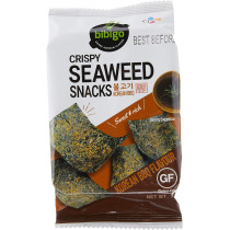 CJ Bibigo Crispy Seaweed Snacks Korean BBQ Flavour 3 x 5g