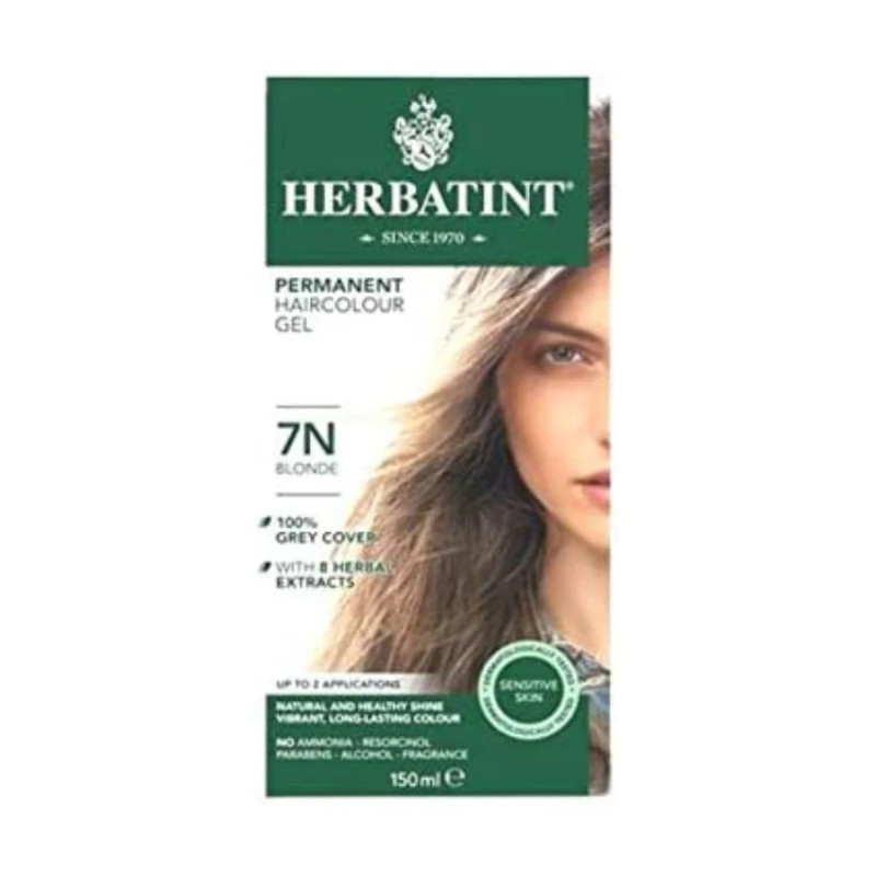 Herbatint Permanent Haircolor Gel 7N Blonde 150Ml Hair Color