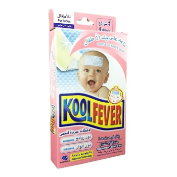 Kobayashi 4-Piece Kool Fever Baby In Gel Sheets Fever Patches