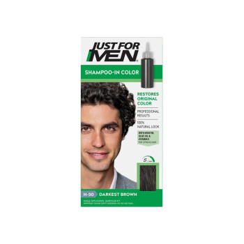 Just For Men Shampoo-In Hair Color H-50 Darkest Brown Hair Color