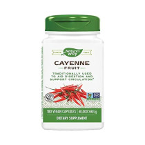 Nature's Way Pack Of 2 Cayenne Fruit 40,000 Shu Dietary Supplement - 180 Vegan Capsules