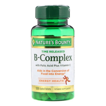NATURE'S BOUNTY Time Released B-Complex - 125 Coated Tablets Supplements