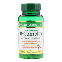 NATURE'S BOUNTY Time Released B-Complex - 125 Coated Tablets Supplements
