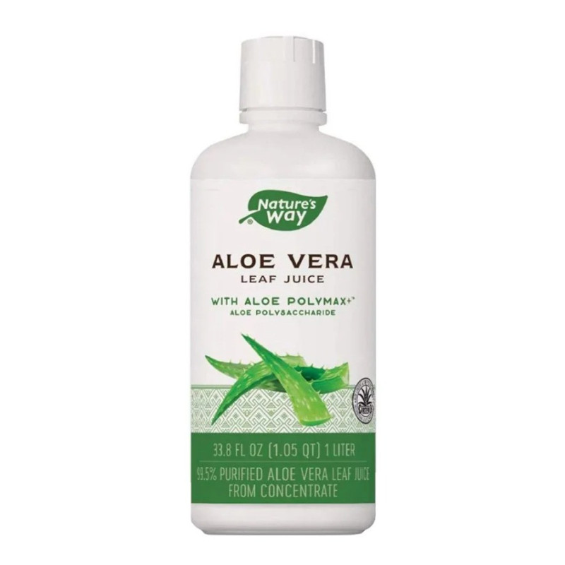 Nature's Way Organic Aloe Vera Whole Leaf Juice Herbal Supplements