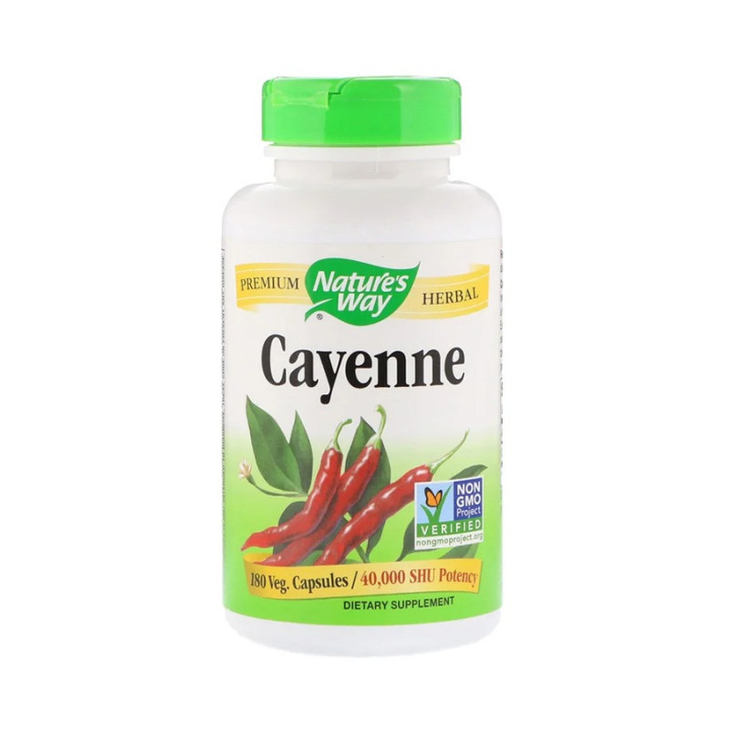 Nature's Way Cayenne Pepper Dietary Supplement - 180 Count Dietary Supplements