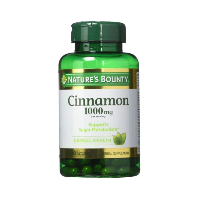 NATURE'S BOUNTY Cinnamon - 100 Capsules Herbal Supplements