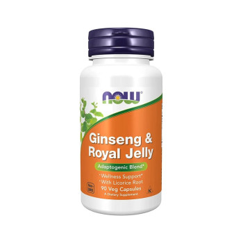 Now Foods Ginseng & Royal Jelly 90 Capsules Dietary Supplements