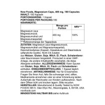 Now Foods Magnesium 400 Mg 180 Capsules Supplements