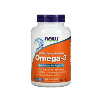Now Foods Omega-3, Molecularly Distilled Softgels Supplements