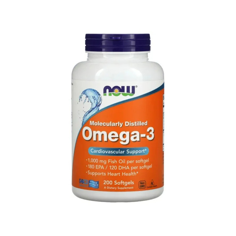 Now Foods Omega-3, Molecularly Distilled Softgels Supplements