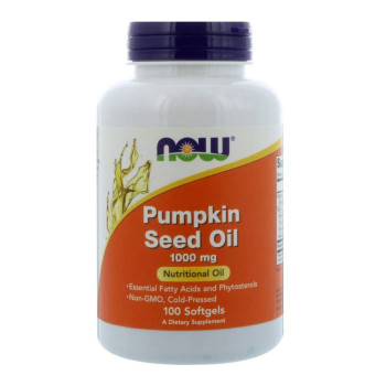 Now Foods Pumpkin Seed Oil 100Mg 100 Softgels Supplements