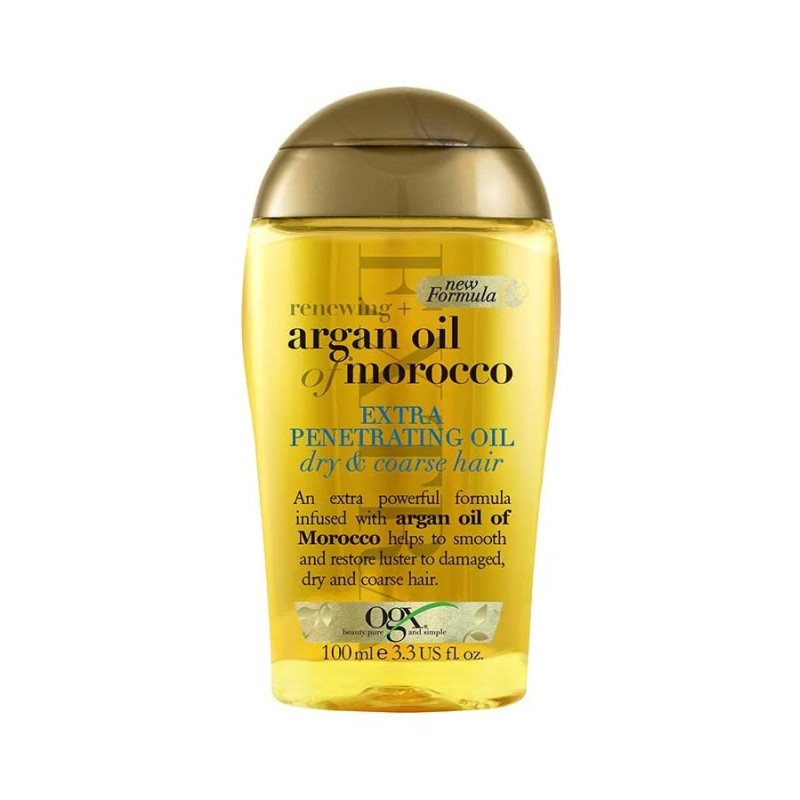 Ogx Hair Oil, Renewing+ Argan Oil Of Morocco, Extra Penetrating Oil, Yellow 100Ml