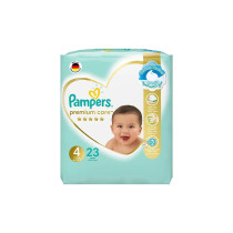 Pampers Premium Care Diapers, Size 4, 9-14 Kg, The Softest 23 Diaper And The Best Skin Protection