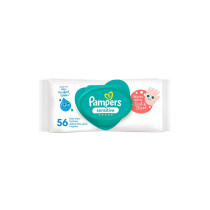 Pampers Sensitive Protect Baby Wipes, Made With 100% Purified Water, 56 Wipe Count Baby Wipes