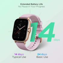Amazfit Gts 2E Smart Watch 1.65Inch Hd Amoled 24Hrs Heart Rate Monitoring Spo2 Built-In Sports Mode, Gps Support 5 Atm Waterproof Bluetooth 5.0 - Purple